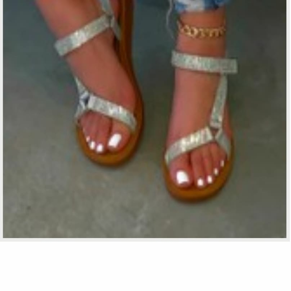 Straps and sparkles sandles